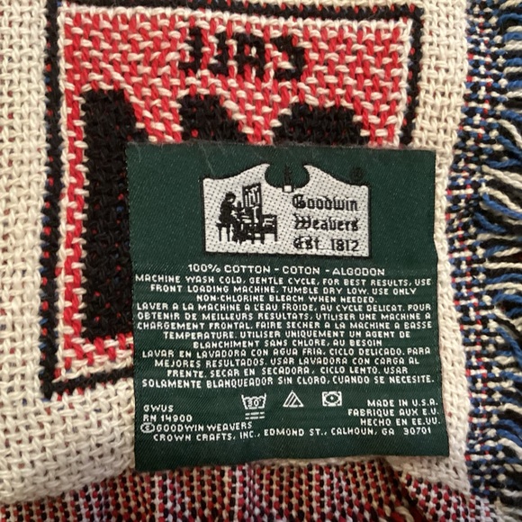 Goodwin Weavers Fire Fighters 100% cotton throw. - Picture 9 of 10